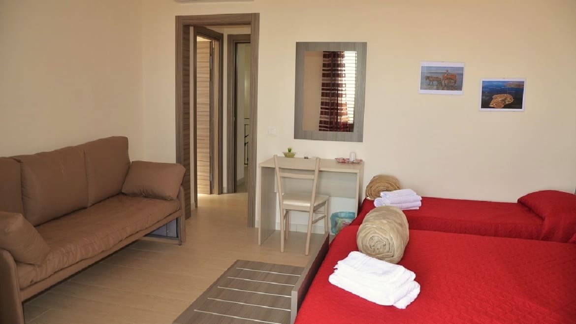 Marsala: Dreibett-Zimmer im Kitehaus Marsala: Dreibett-Zimmer im Kitehaus