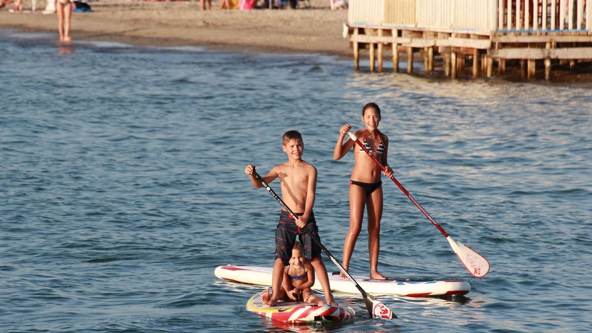 Marsala: SUP-Tour für die Kleinen