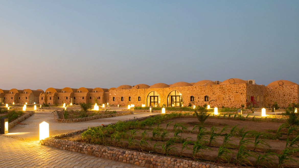 Hamata: Anlage des Kite Hotels Hamata: Anlage des Kite Hotels