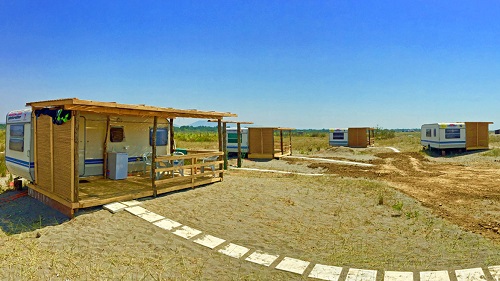 Ulcinj: Blick auf die Standard Wohnwagen