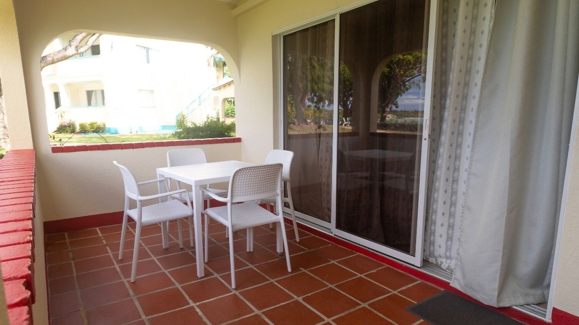 Tobago: Terrasse der Cabanas Tobago: Terrasse der Cabanas