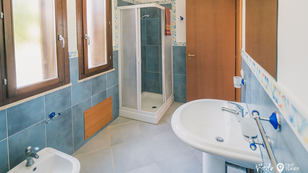 Marsala: Badezimmer im Surfer Appartements