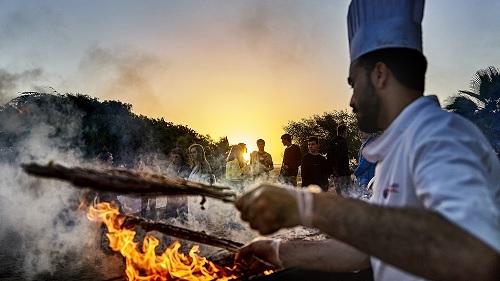 Dakhla: BBQ-Abend in unserem Kite- und Surfcamp. Dakhla: BBQ-Abend in unserem Kite- und Surfcamp.