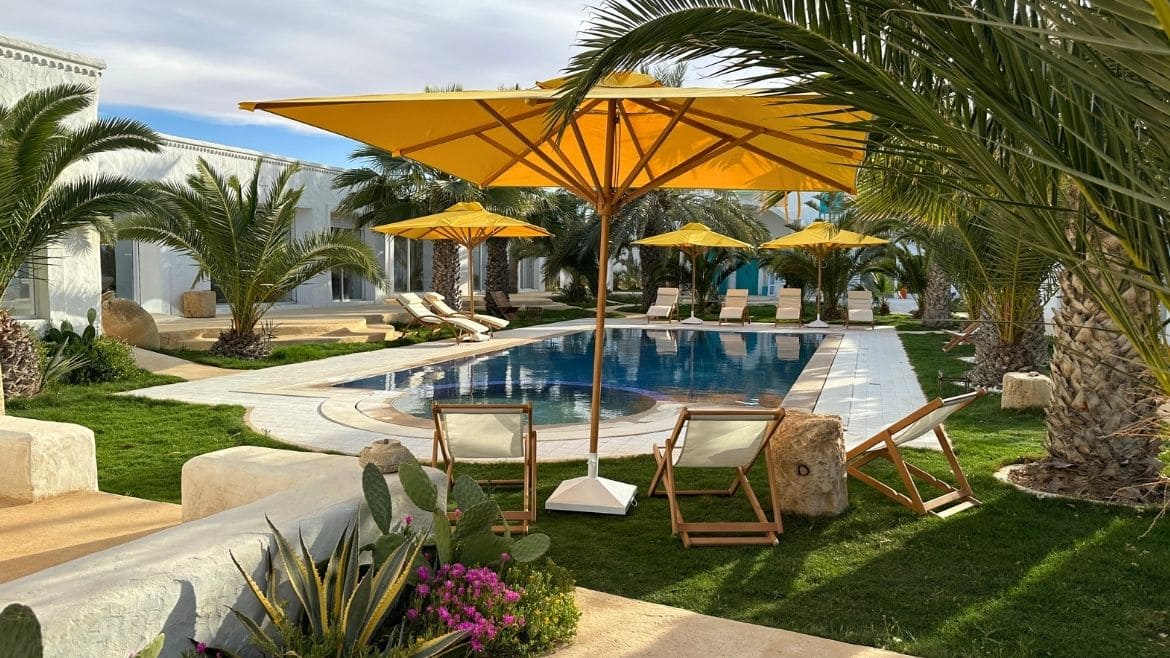 Djerba-Zarzis: Blick auf den Pool 