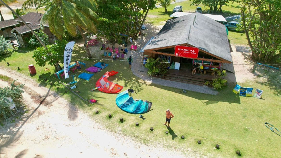 Tobago: Blick auf die Kite- und Wing/Windsurf Station Tobago: Blick auf die Kite- und Wing/Windsurf Station