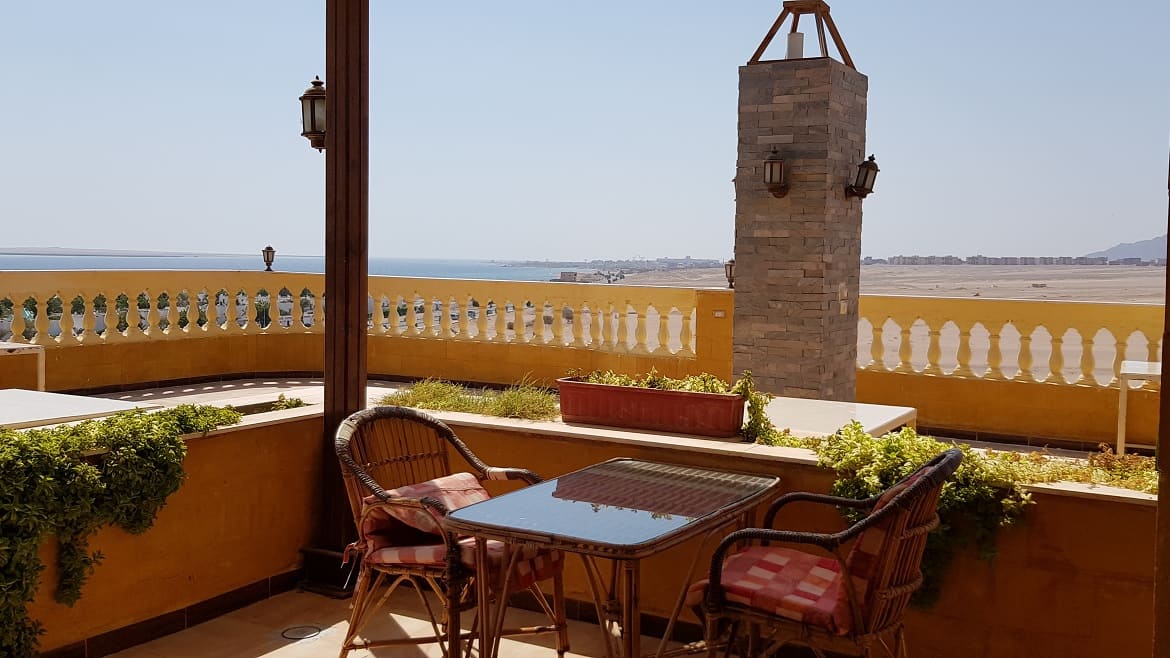 Soma Bay: Blick vom Balkon aus