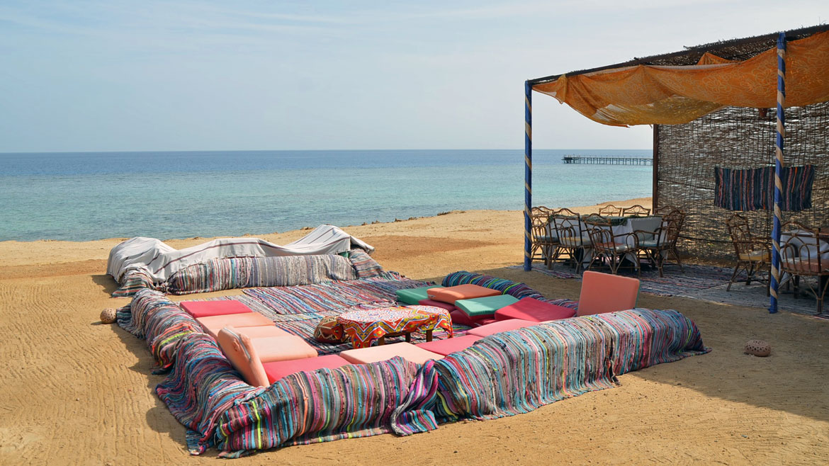 Hamata: Chillout-Bereich im Komforthotel Hamata: Chillout-Bereich im Komforthotel