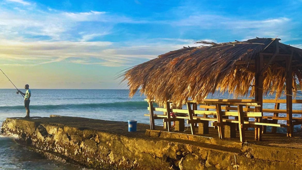 Tobago: Angeln am Hotel Tobago: Angeln am Hotel