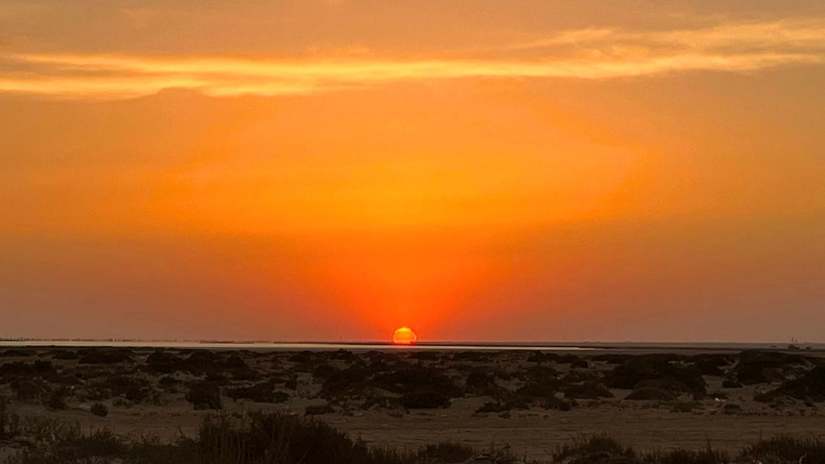 Zarzis: Wunderbarer Sonnenuntergang an der Station 