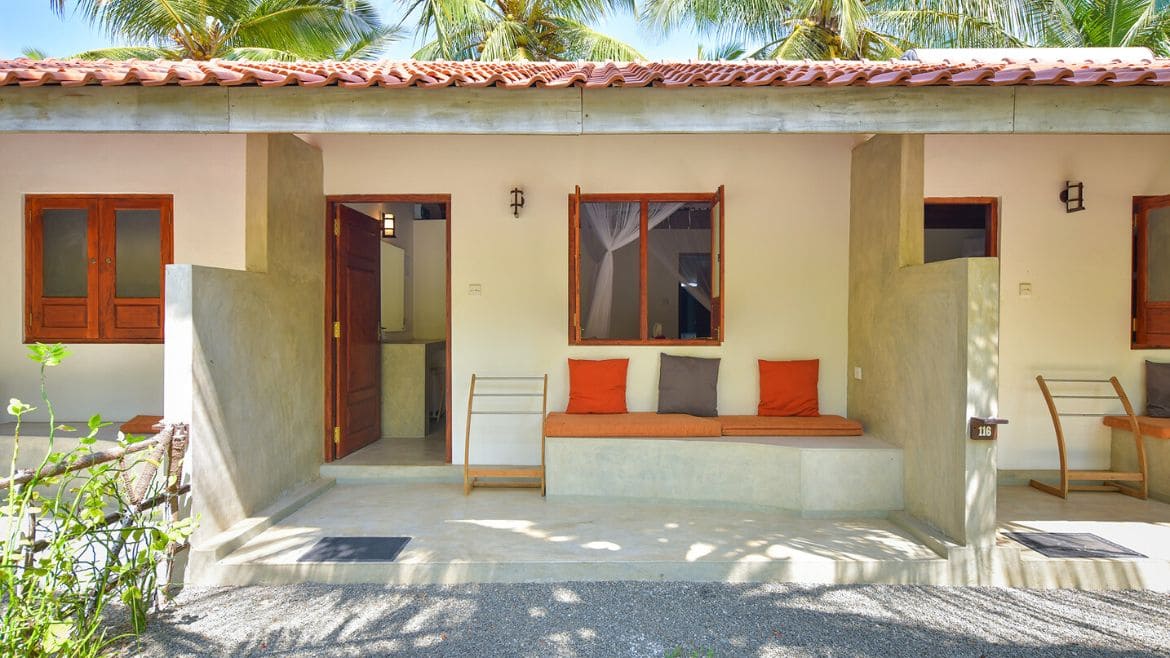 Kalpitiya: Die Familienzimmer bieten eine eigene Terrasse Kalpitiya: Die Familienzimmer bieten eine eigene Terrasse