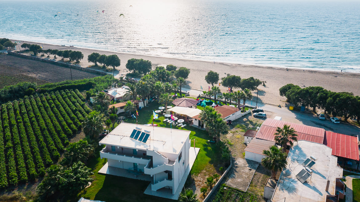 Fanes: Direkt hinter der Kitesurf Station gibt es auch einige Zimmer.