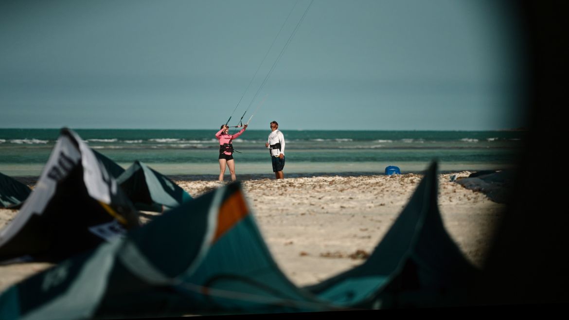 Zarzis: Erste Übungen am Strand Zarzis: Erste Übungen am Strand