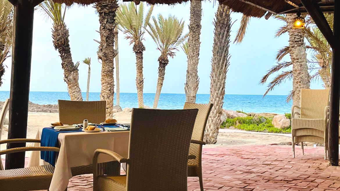 Djerba-Zarzis: Fischrestaurant am Strand des Komforthotel Zarzis Djerba-Zarzis: Fischrestaurant am Strand des Komforthotel Zarzis