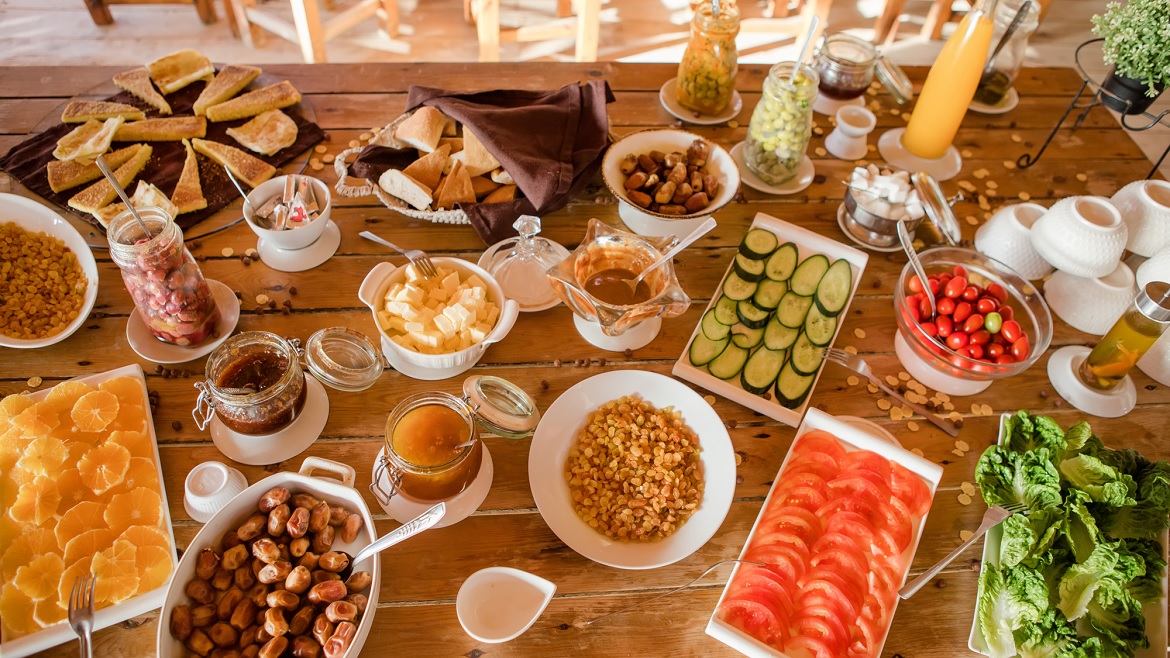 Dakhla: Frühstück im Kite- und Wingsurf Camp