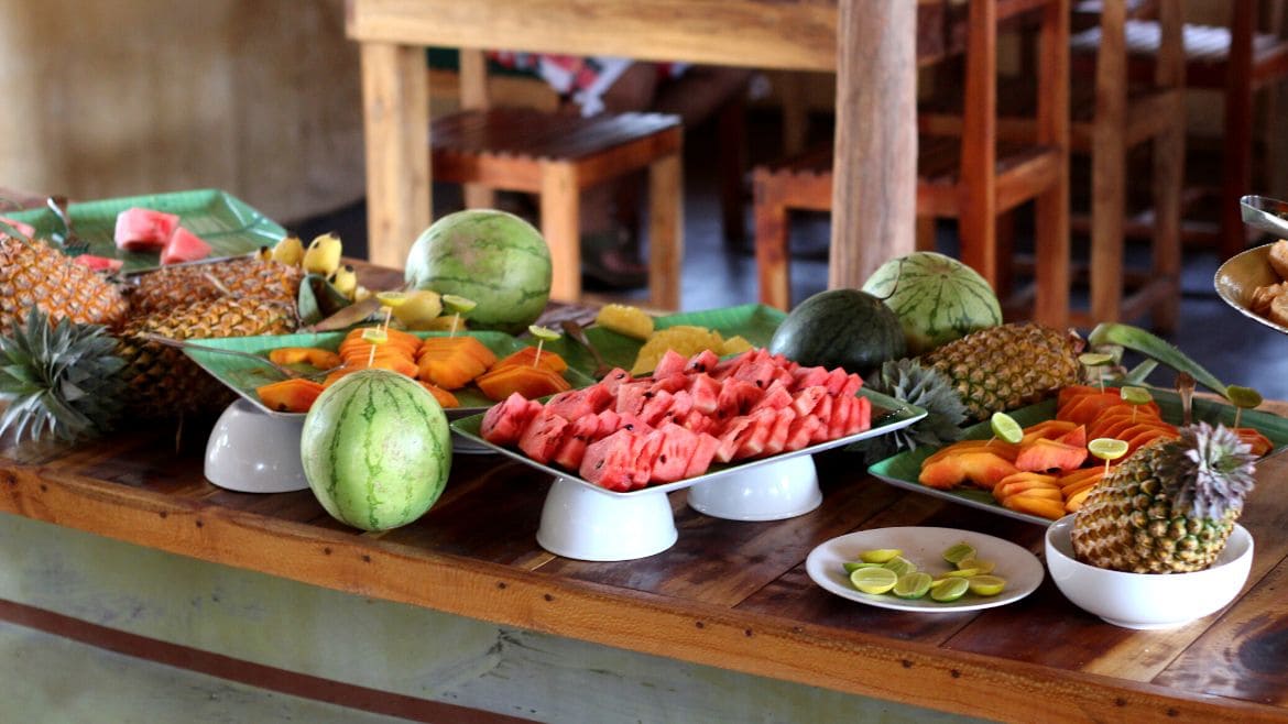 Kalpitiya: leckeres Frühstück in den Palmen Bungalows