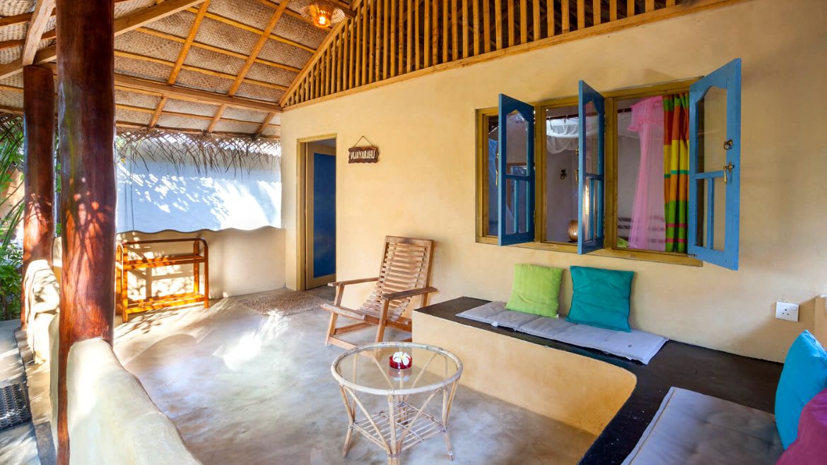 Kalpitiya: Terrasse der Familien Cabanas