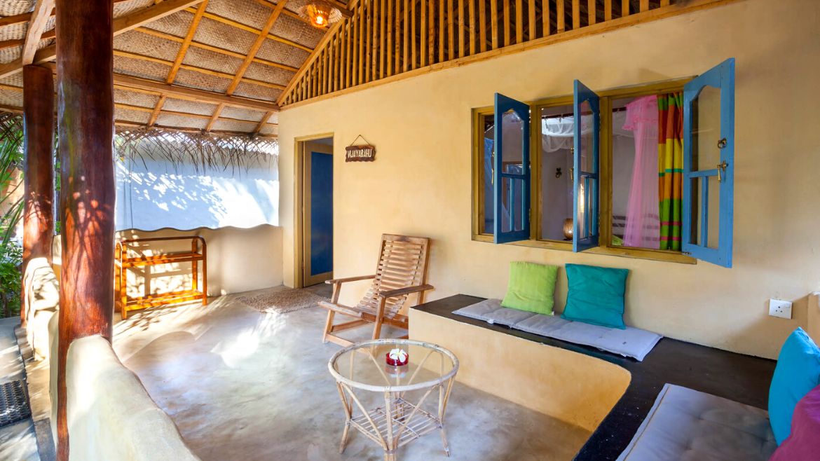 Kalpitiya: Terrasse der Familien Cabanas