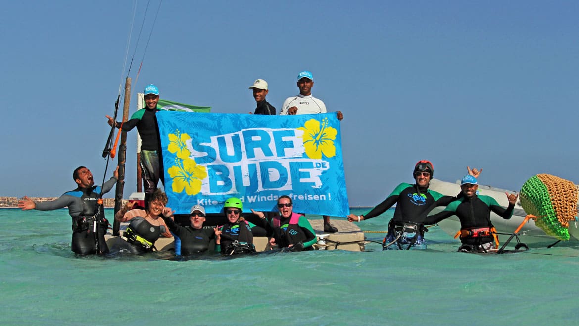 Gruppenbild während der Kitesurf Intensivwochen