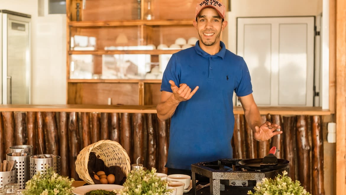 Dakhla: Immer frisch zubereitetes Frühstück Dakhla: Immer frisch zubereitetes Frühstück