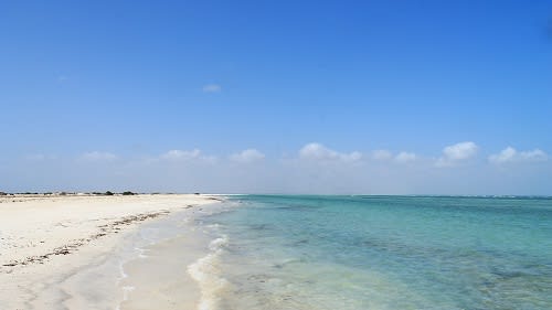Djerba-Zarzis: Kilometerlanger Sandstrand an der Kitesurf Station Djerba-Zarzis: Kilometerlanger Sandstrand an der Kitesurf Station