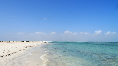 Djerba-Zarzis: Kilometerlanger Sandstrand an der Kitesurf Station Djerba-Zarzis: Kilometerlanger Sandstrand an der Kitesurf Station