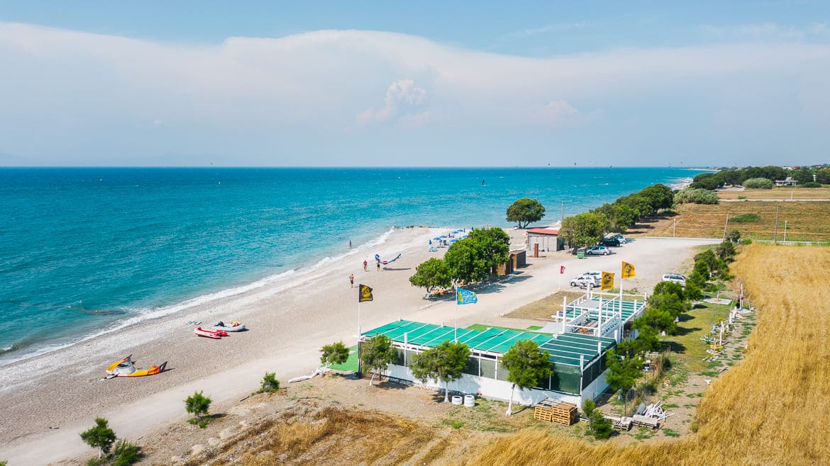 Rhodos Theologos: Unsere Kite- und Wing/Windsurf Station Rhodos Theologos: Unsere Kite- und Wing/Windsurf Station