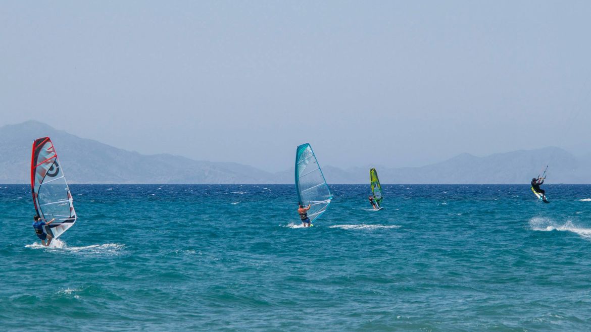 Windsurfreisen: Windsurfen auf Rhodos Theologos Windsurfreisen: Windsurfen auf Rhodos Theologos