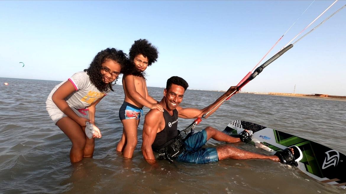 Hamata: Kitelehrer Alaa an der Kitesurfstation in Hamata