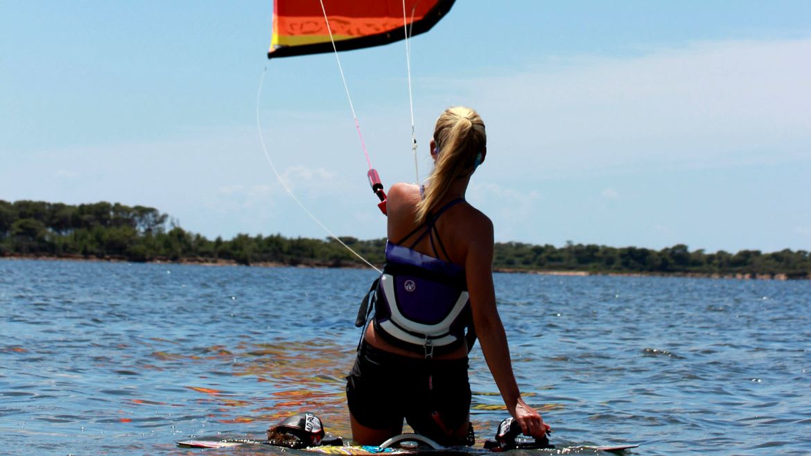 Marsala: Kitesurfen in der Lagune der Kite- und Windsurf Station Marsala: Kitesurfen in der Lagune der Kite- und Windsurf Station