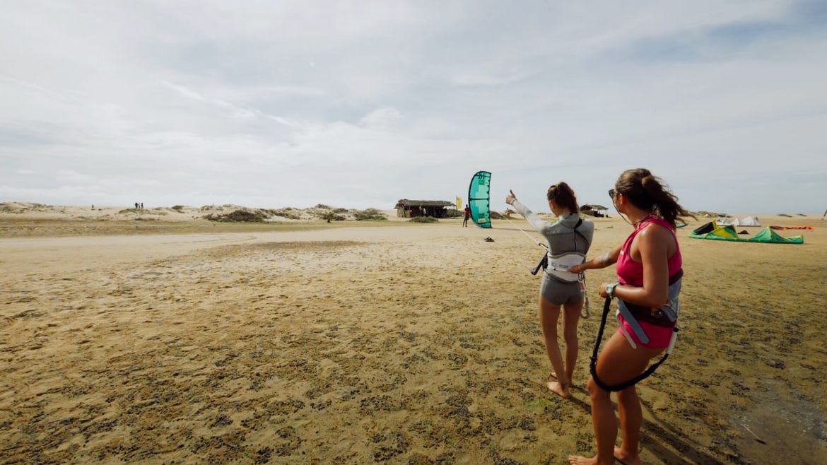 Kalpitiya: Kitestart üben Kalpitiya: Kitestart üben