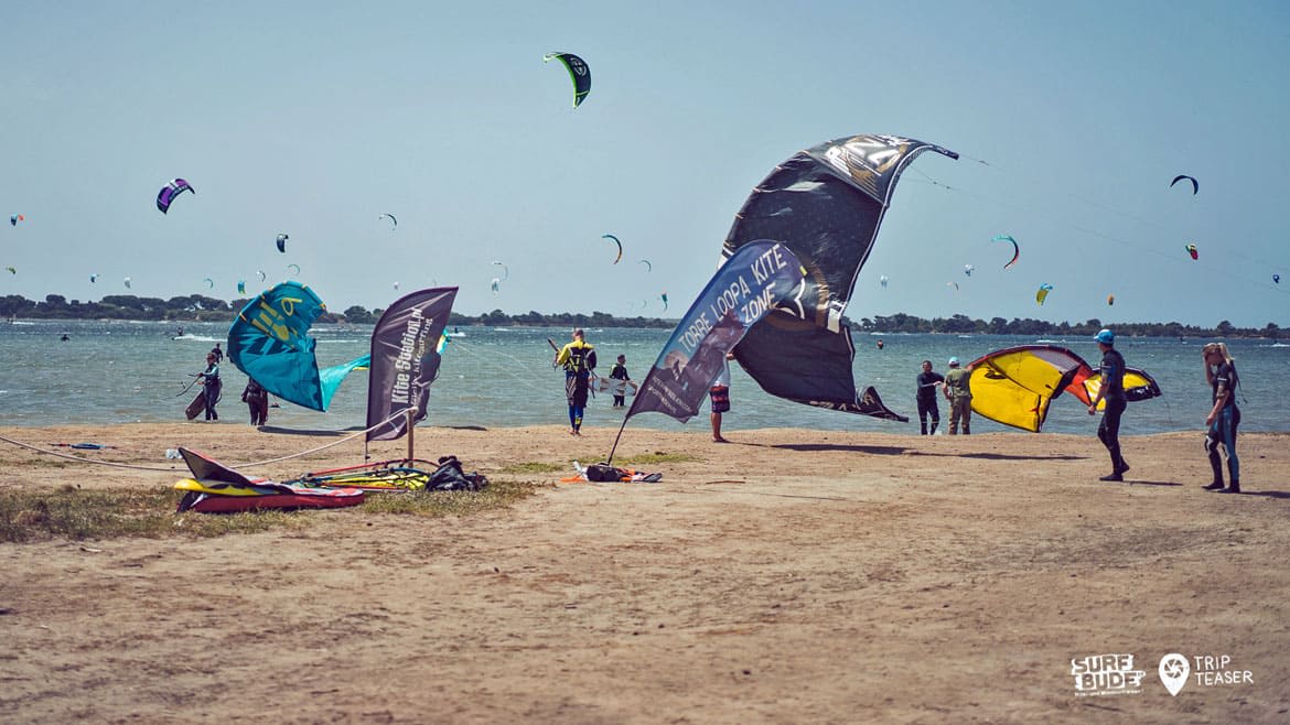 Marsala: die Kitezone an der Station Marsala: die Kitezone an der Station