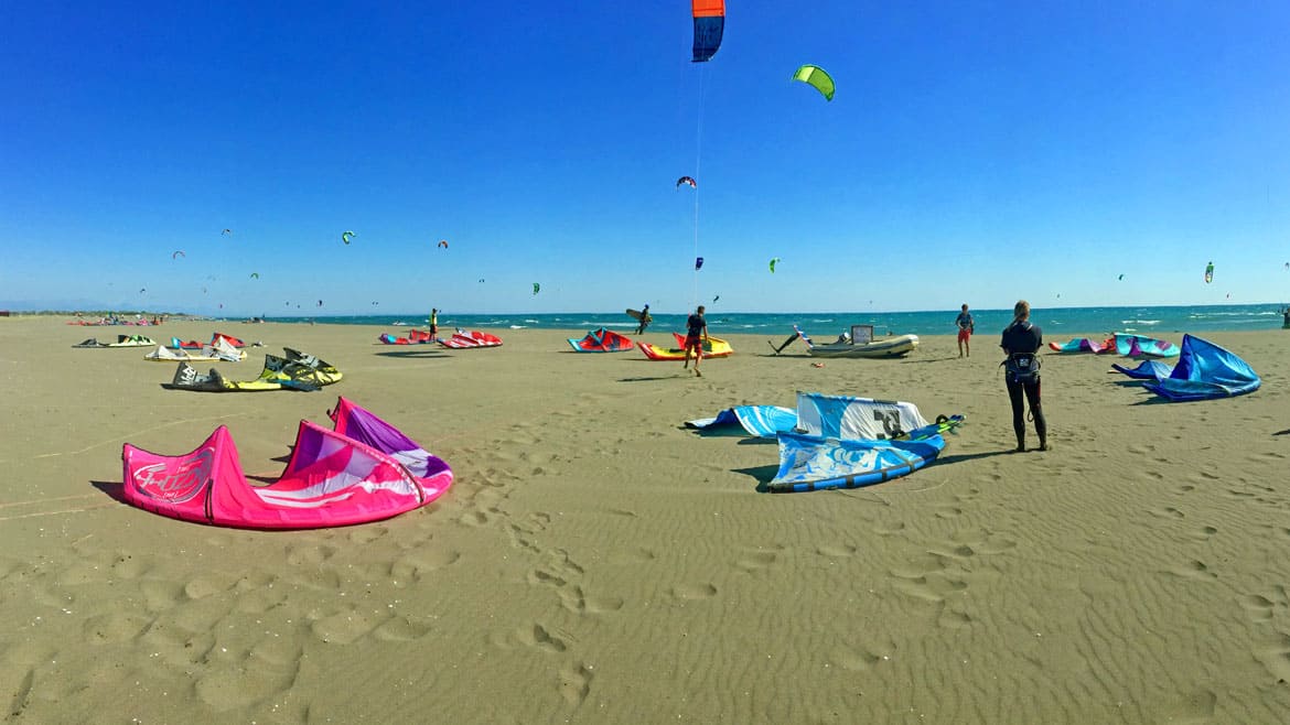 Ulcinj: Kitezone an der Kite- und Wingsurf Station Ulcinj: Kitezone an der Kite- und Wingsurf Station