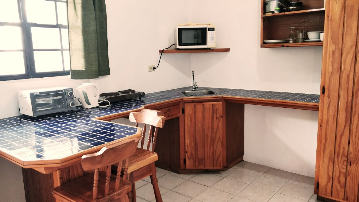 Tobago: Kleiner Kochbereich in den Studios I Tobago: Kleiner Kochbereich in den Studios I