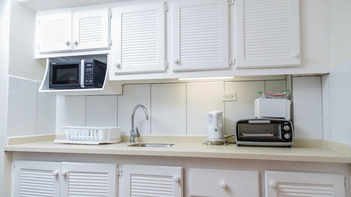 Tobago: Kleine Kochecke in den Studios Tobago: Kleine Kochecke in den Studios