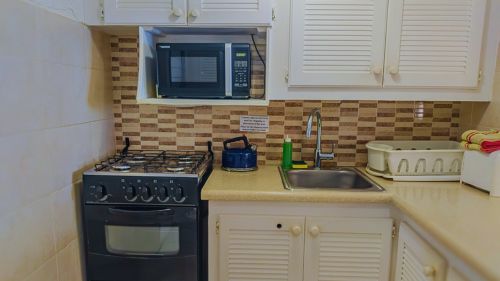 Tobago: Kochbereich der Appartements Tobago: Kochbereich der Appartements