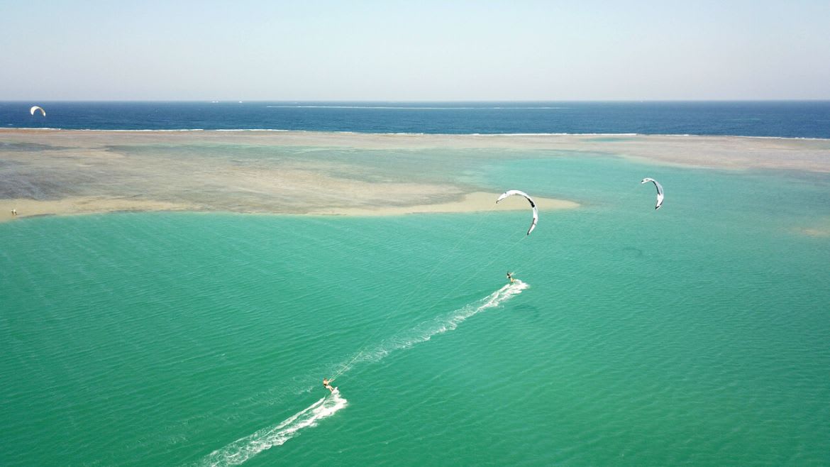 El Naaba: Lagune der Kite- und Wing/Windsurf Station El Naaba: Lagune der Kite- und Wing/Windsurf Station
