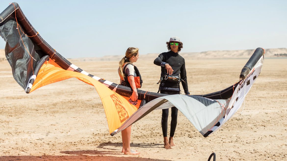 Dakhla: Landschulung an der Kite- und Wingsurf Station Dakhla: Landschulung an der Kite- und Wingsurf Station
