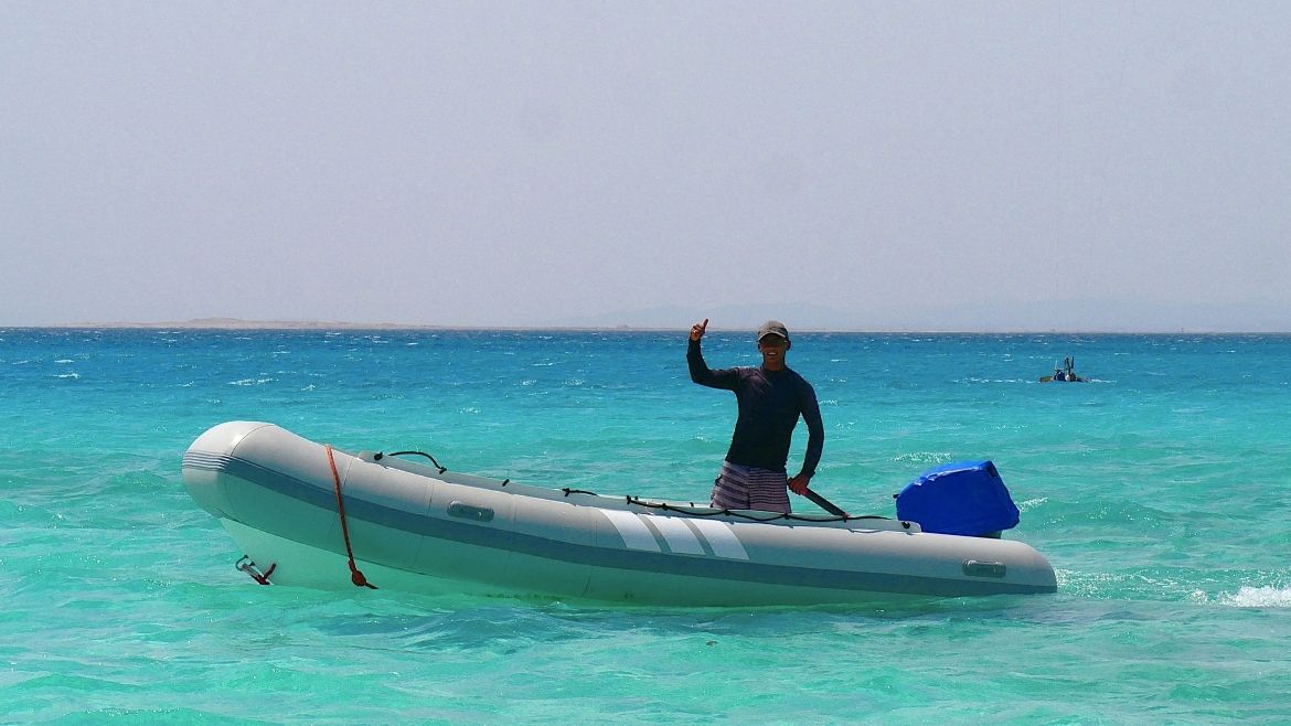 Mit dem Zodiac in die Soma Bay oder Safaga Island