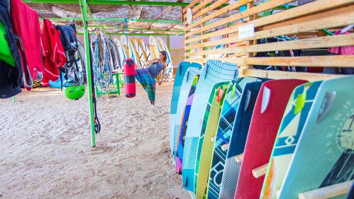 Soma Bay: Nach dem Kiten noch etwas an der Station auspowern