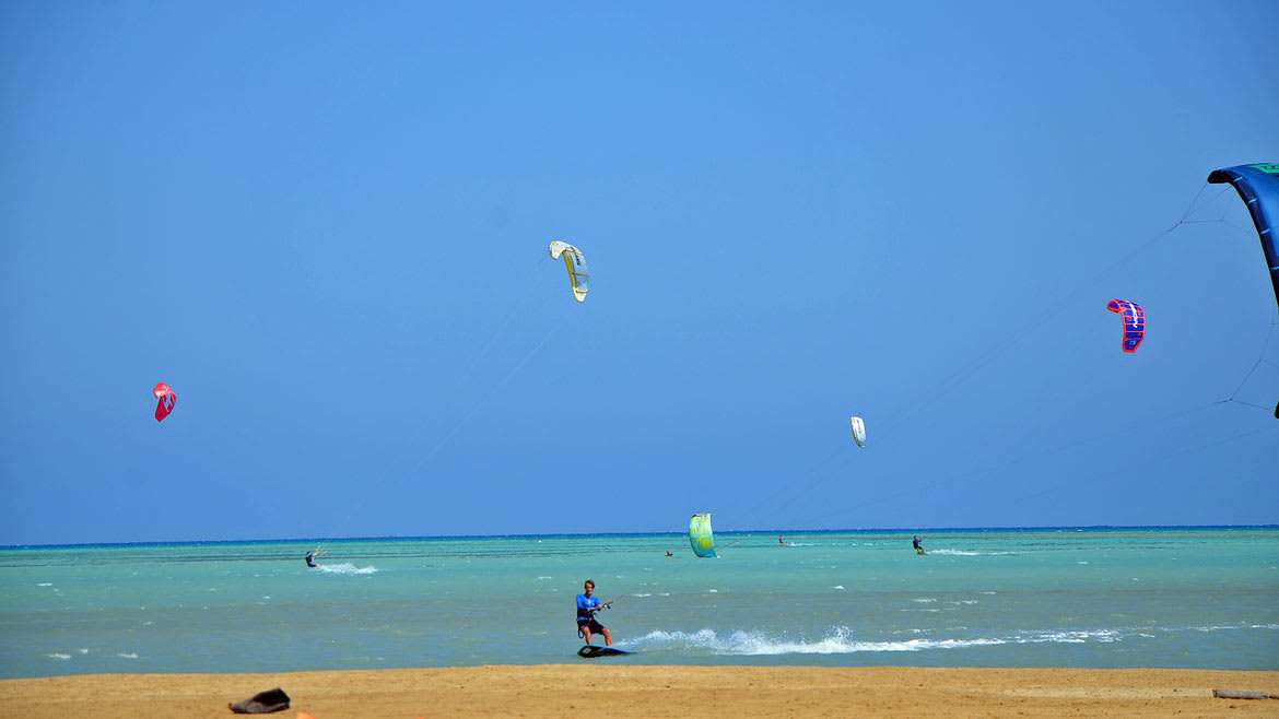 Hamata: Optimale Windbedingungn an der Kitesurfstation Hamata: Optimale Windbedingungn an der Kitesurfstation