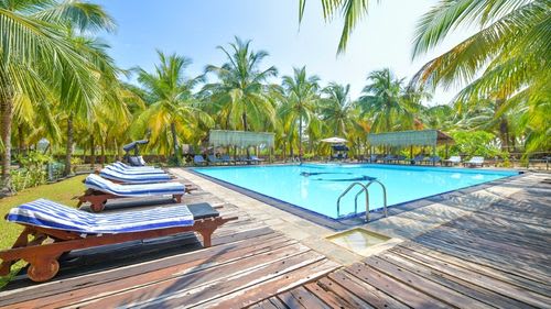 Kalpitiya: Poollandschaft der Palmen Bungalows