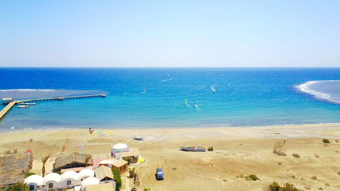 El Naaba: Revierübersicht der Kite- und Wing/Windsurf Station El Naaba: Revierübersicht der Kite- und Wing/Windsurf Station