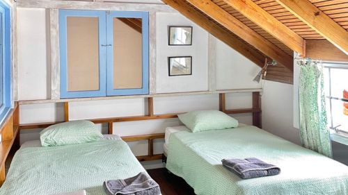 Tobago: Schlafbereich im Obergeschoss Tobago: Schlafbereich im Obergeschoss