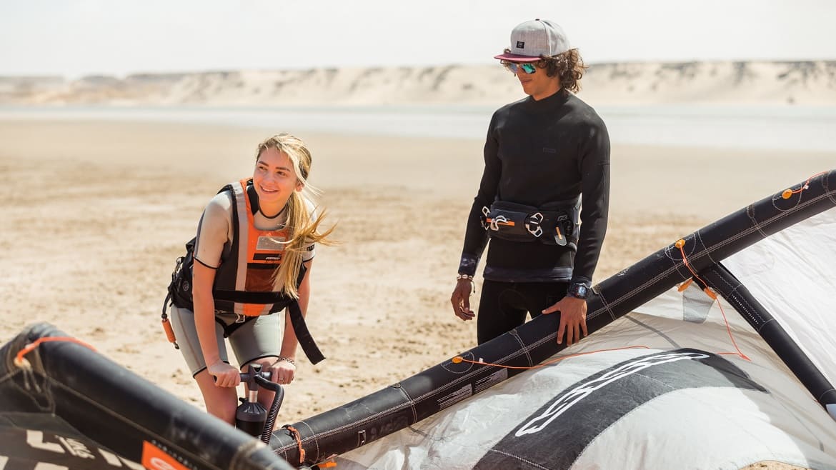 Dakhla: Schulung an der Kite- und Wingsurf Station