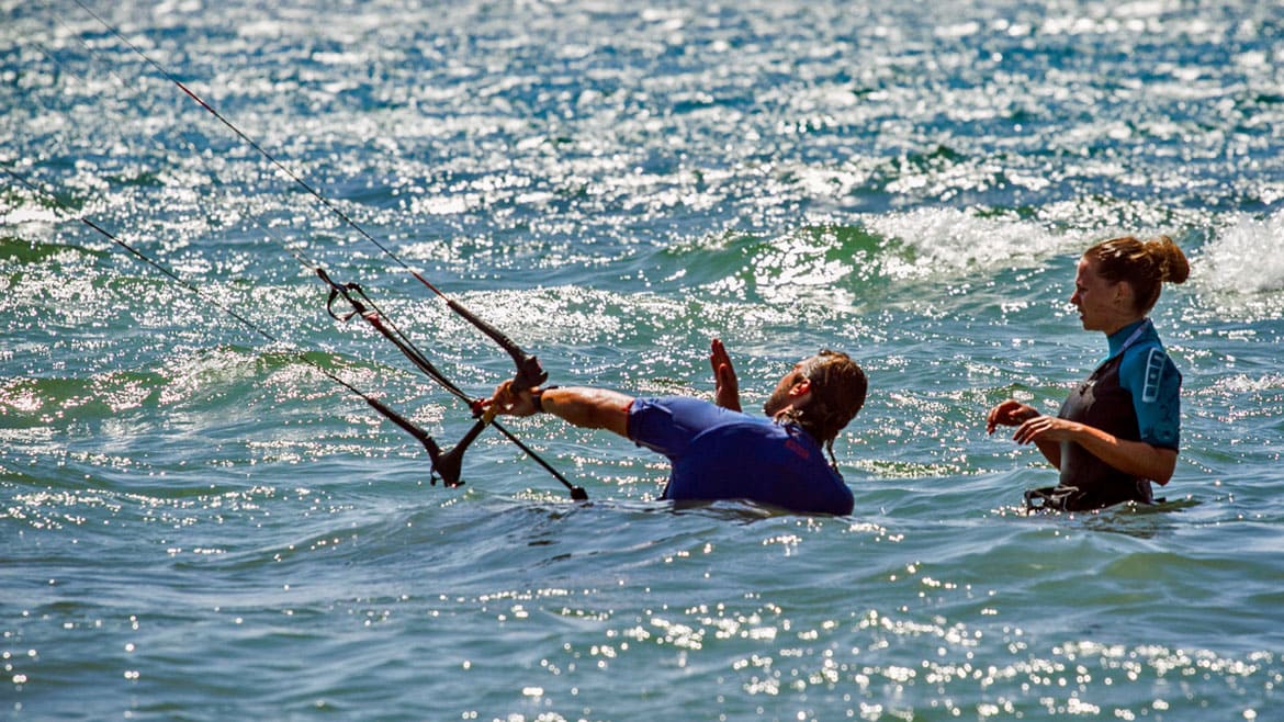 Ulcinj: Schulung an der Kite- und Wingsurf Station