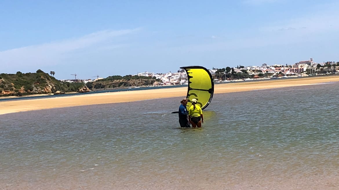Algarve: Schulungsbereich vom Kite Camp Algarve: Schulungsbereich vom Kite Camp