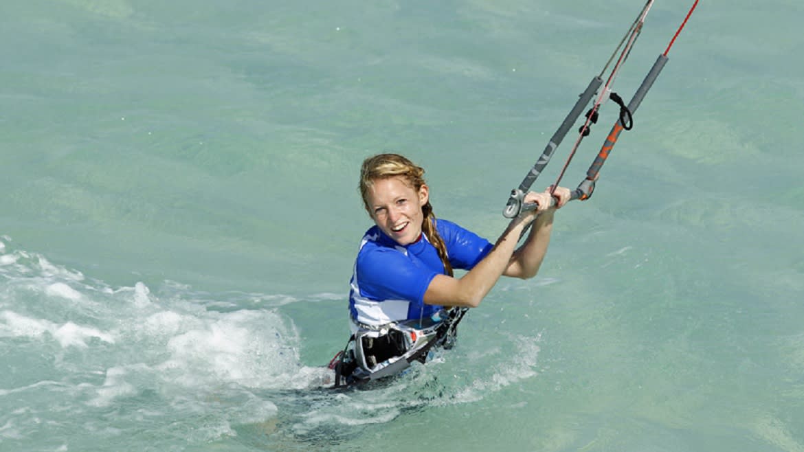 Hamata: Schulungsbild an der Kitesurfstation Hamata