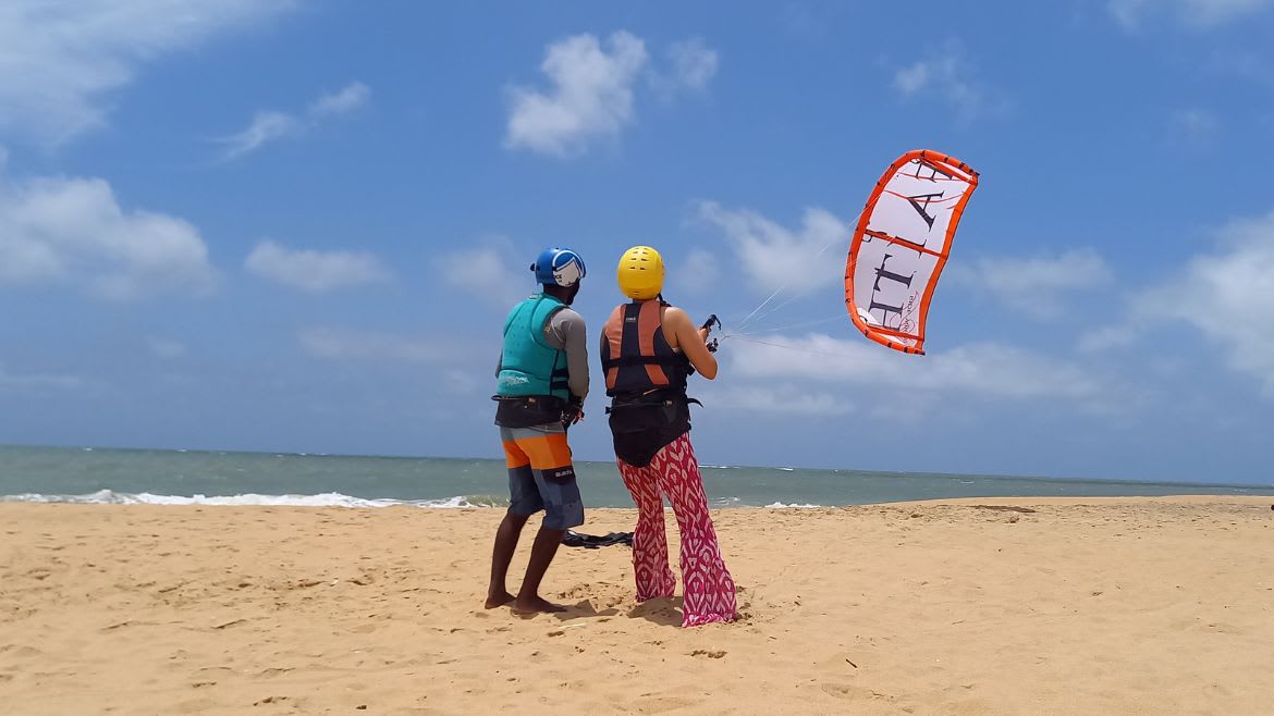 Kappalady: Schulungsbild am Strand