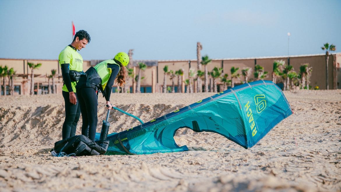 Dakhla: Schulungsbild direkt am Strand