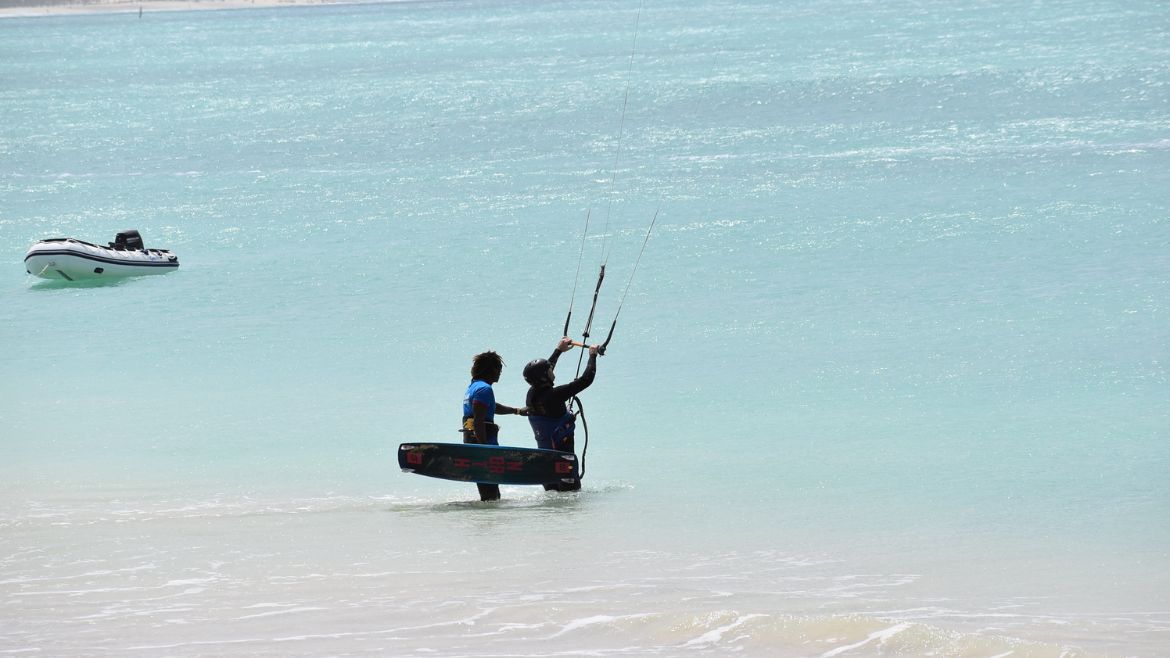 Boa Vista: Schulungsbild von der Kite- und Wing/Windsurf Station Boa Vista: Schulungsbild von der Kite- und Wing/Windsurf Station